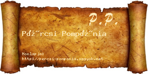 Pércsi Pompónia névjegykártya